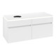 V&B Waschtischunterschrank Legato 120x55x50cm, WT li, m LED, wh. ma-1