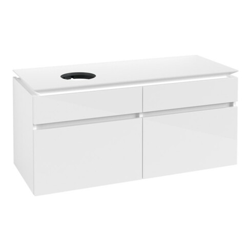 V&B Waschtischunterschrank Legato 120x55x50cm, WT links, Glossy White