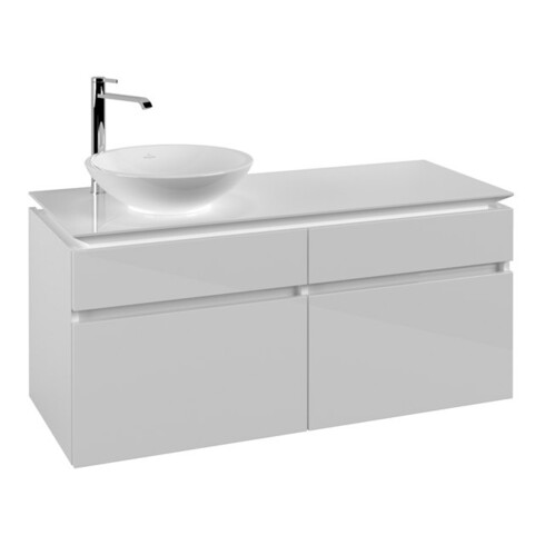 V&B Waschtischunterschrank Legato 120x55x50cm, WT links, Glossy White