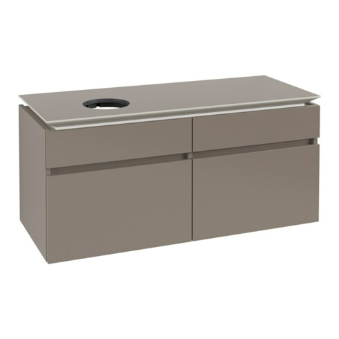 V&B Waschtischunterschrank Legato 120x55x50cm, WT links, Truffle Grey