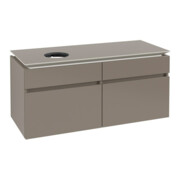 V&B Waschtischunterschrank Legato 120x55x50cm, WT links, Truffle Grey