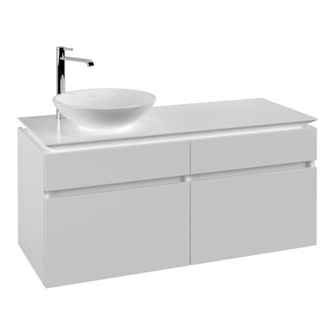 V&B Waschtischunterschrank Legato 120x55x50cm, WT links, White Matt