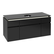V&B Waschtischunterschrank Legato 120x55x50cm, WT m, m LED, bl ma Lac