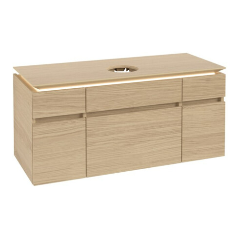 V&B Waschtischunterschrank Legato 120x55x50cm, WT m, m LED, Nord Oa