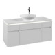 V&B Waschtischunterschrank Legato 120x55x50cm, WT m, m LED, wh. ma-1