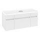 V&B Waschtischunterschrank Legato 120x55x50cm, WT m, m LED, wh. ma-3
