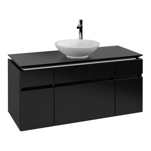 V&B Waschtischunterschrank Legato 120x55x50cm, WT mitt., bl Matt Lacquer