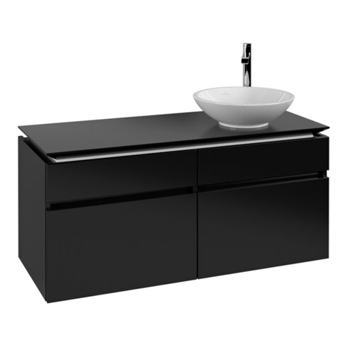 V&B Waschtischunterschrank Legato 120x55x50cm, WT mitt., bl Matt Lacquer