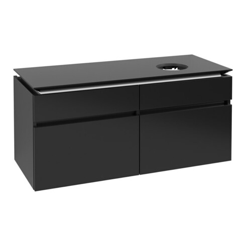 V&B Waschtischunterschrank Legato 120x55x50cm, WT mitt., bl Matt Lacquer