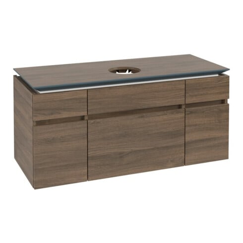 V&B Waschtischunterschrank Legato 120x55x50cm, WT mittig, Arizona Oak