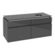 V&B Waschtischunterschrank Legato 120x55x50cm, WT mittig, Glossy Grey-1