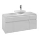V&B Waschtischunterschrank Legato 120x55x50cm, WT mittig, Glossy White-1