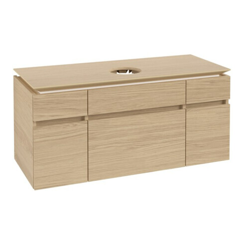 V&B Waschtischunterschrank Legato 120x55x50cm, WT mittig, Nordic Oak