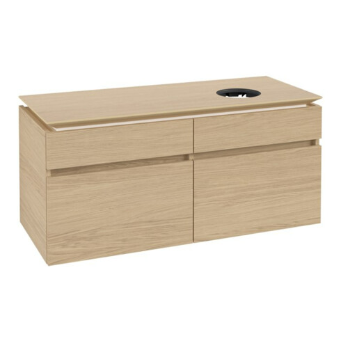 V&B Waschtischunterschrank Legato 120x55x50cm, WT mittig, Nordic Oak