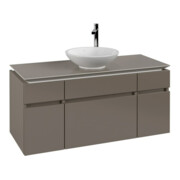 V&B Waschtischunterschrank Legato 120x55x50cm, WT mittig, Truffle Grey