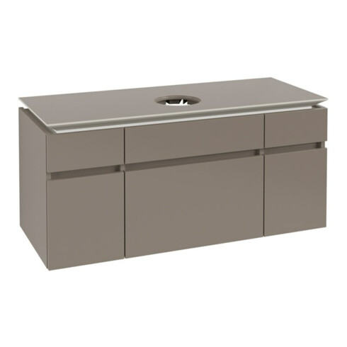 V&B Waschtischunterschrank Legato 120x55x50cm, WT mittig, Truffle Grey