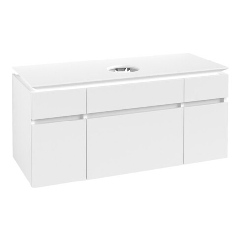 V&B Waschtischunterschrank Legato 120x55x50cm, WT mittig, White Matt