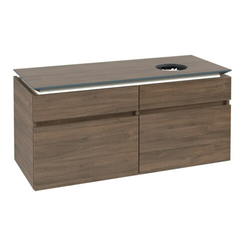 V&B Waschtischunterschrank Legato 120x55x50cm, WT R, m LED, Ariz. Oa