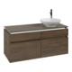 V&B Waschtischunterschrank Legato 120x55x50cm, WT R, m LED, Ariz. Oa-3