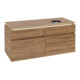V&B Waschtischunterschrank Legato 120x55x50cm, WT R, m LED, Kan Oa-1