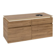 V&B Waschtischunterschrank Legato 120x55x50cm, WT R, m LED, Kan Oa
