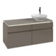 V&B Waschtischunterschrank Legato 120x55x50cm, WT R, m LED, Truffle Gr-1