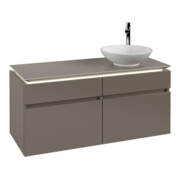 V&B Waschtischunterschrank Legato 120x55x50cm, WT R, m LED, Truffle Gr
