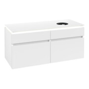 V&B Waschtischunterschrank Legato 120x55x50cm, WT R, m LED, wh. ma