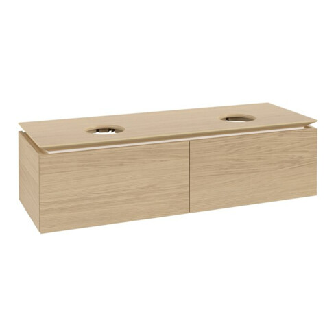 V&B Waschtischunterschrank Legato 140x38x50cm, f 2 Waschtische, Nordic Oak