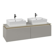 V&B Waschtischunterschrank Legato 140x38x50cm, f 2 Waschtische, Soft Grey