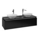 V&B Waschtischunterschrank Legato 140x38x50cm, f 2 WT, Black Matt Lacquer-3