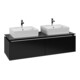 V&B Waschtischunterschrank Legato 140x38x50cm, f 2 WT, Black Matt Lacquer-3
