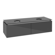 V&B Waschtischunterschrank Legato 140x38x50cm, f 2 WT, Glossy Grey