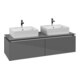 V&B Waschtischunterschrank Legato 140x38x50cm, f 2 WT, Glossy Grey-3