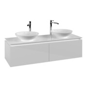 V&B Waschtischunterschrank Legato 140x38x50cm, f 2 WT, Glossy White