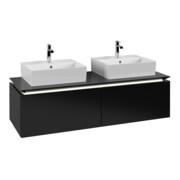 V&B Waschtischunterschrank Legato 140x38x50cm, f 2 WT, m LED, bl ma Lac