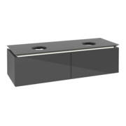 V&B Waschtischunterschrank Legato 140x38x50cm, f 2 WT, m LED, glo Gr