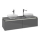 V&B Waschtischunterschrank Legato 140x38x50cm, f 2 WT, m LED, glo Gr-3