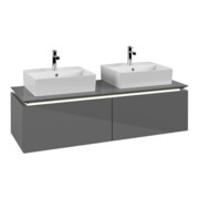 V&B Waschtischunterschrank Legato 140x38x50cm, f 2 WT, m LED, glo Gr