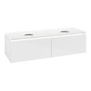 V&B Waschtischunterschrank Legato 140x38x50cm, f 2 WT, m LED, glo wh.