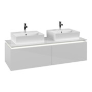 V&B Waschtischunterschrank Legato 140x38x50cm, f 2 WT, m LED, glo wh.