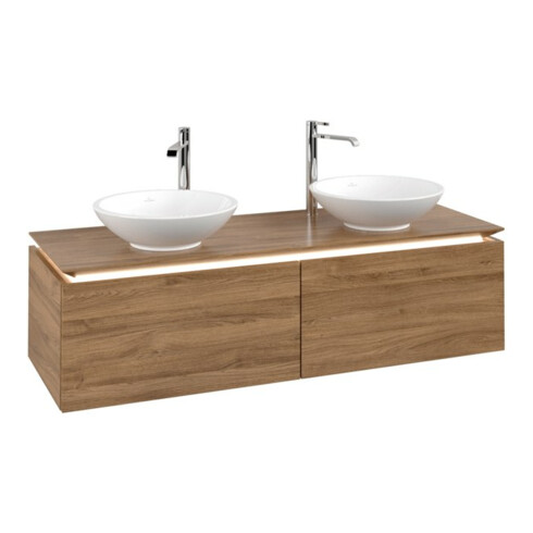 V&B Waschtischunterschrank Legato 140x38x50cm, f 2 WT, m LED, Kan Oa