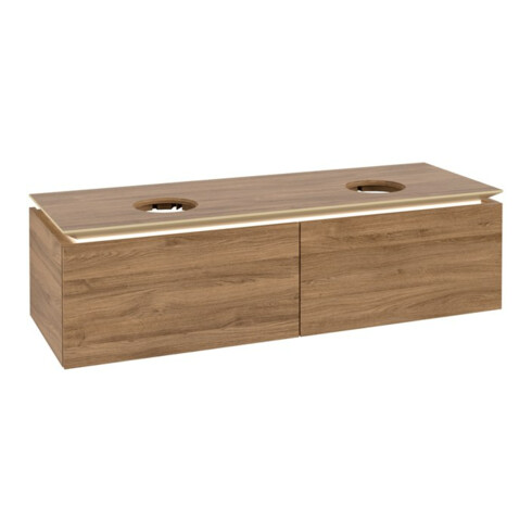 V&B Waschtischunterschrank Legato 140x38x50cm, f 2 WT, m LED, Kan Oa