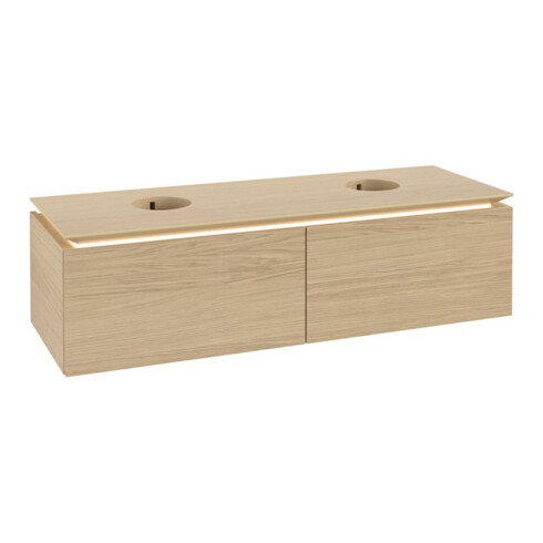V&B Waschtischunterschrank Legato 140x38x50cm, f 2 WT, m LED, Nord Oa