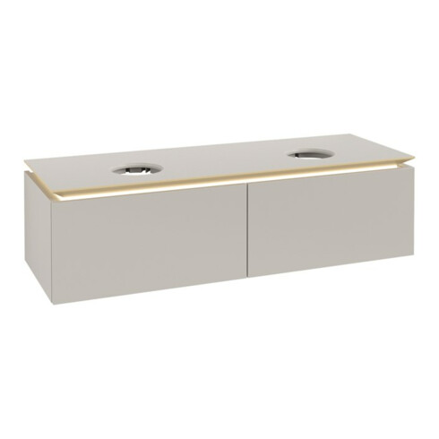 V&B Waschtischunterschrank Legato 140x38x50cm, f 2 WT, m LED, so Gr