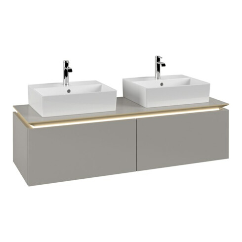 V&B Waschtischunterschrank Legato 140x38x50cm, f 2 WT, m LED, so Gr