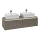V&B Waschtischunterschrank Legato 140x38x50cm, f 2 WT, m LED, Truffle Gr-3