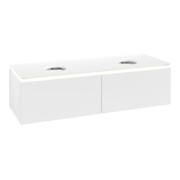 V&B Waschtischunterschrank Legato 140x38x50cm, f 2 WT, m LED, wh. ma
