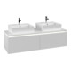 V&B Waschtischunterschrank Legato 140x38x50cm, f 2 WT, m LED, wh. ma-3