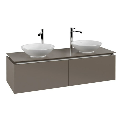V&B Waschtischunterschrank Legato 140x38x50cm, f 2 WT, Truffle Grey